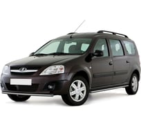 Защита переднего бампера d42 Rival для Lada Largus 2012-2021, нерж. сталь, R.6001.001