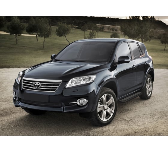 Пороги "Premium-Black" Rival для Toyota RAV4 XA30 2005-2013, 160 см, 2 шт., алюминий, A160ALB.5702.1