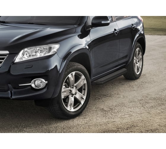 Пороги "Premium-Black" Rival для Toyota RAV4 XA30 2005-2013, 160 см, 2 шт., алюминий, A160ALB.5702.1