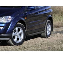 Пороги "Premium-Black" Rival для SsangYong Kyron I рестайлинг 2007-2016, 173 см, 2 шт., алюминий, A173ALB.5301.1