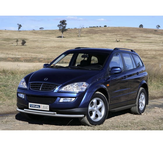 Пороги "Premium-Black" Rival для SsangYong Kyron I рестайлинг 2007-2016, 173 см, 2 шт., алюминий, A173ALB.5301.1
