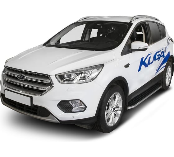Алюминиевые пороги Rival Premium для Ford Kuga II 2013-2016 2016, 2 шт., A180ALP.1804.2