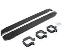 Алюминиевые пороги Rival Black Mitsubishi Pajero Sport II 2008-2016, 2 шт., F173ALB.4003.1