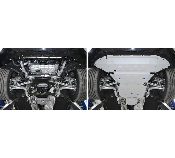 Защита радиатора, картера, КПП и РК Rival VW Touareg III 2018-, al 4mm, K333.5870.1