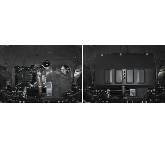 Защита картера и КПП АвтоБРОНЯ для Geely Emgrand X7 2018-н.в., с крепежом, 111.01918.1