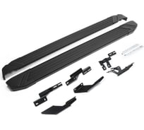 Пороги "Black" Rival для Lifan Myway 2016-н.в., 180 см, 2 шт., алюминий, F180ALB.3304.1
