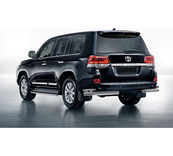 Защита заднего бампера уголки Rival Toyota LC200 /кроме Executive Lounge/TRD/ 15 R.5717.008 1