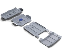 Защита радиатора, картера, КПП и РК Rival для Toyota Fortuner II (V - 2.7; 2.8D) 4WD 2015-н.в., штампованная, алюминий 4 мм, K333.5770.1