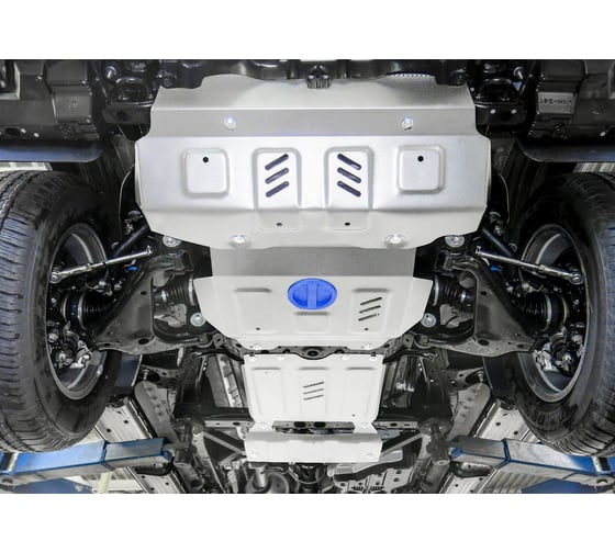 Защита радиатора, картера, КПП и РК Rival для Toyota Fortuner II (V - 2.7; 2.8D) 4WD 2015-н.в., штампованная, алюминий 4 мм, K333.5770.1