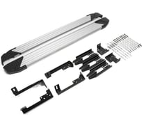 Пороги "Silver" Rival для Lada Largus универсал 2012-2021/Largus Cross универсал 2014-2021, 193 см, 2 шт., алюминий, F193AL.6001.2