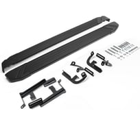 Алюминиевые пороги Rival Black для Lifan X60 I рестайлинг 2016-н.в., 2 шт., F160ALB.3302.3