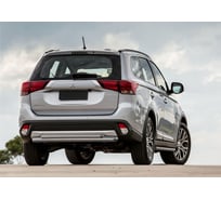 Защита заднего бампера Rival Mitsubishi Outlander III 2015-2018, нерж. сталь, R.4010.007