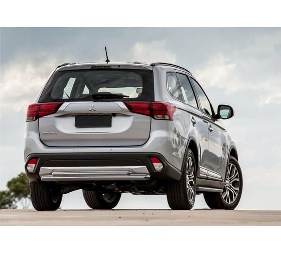 Защита заднего бампера Rival Mitsubishi Outlander III 2015-2018, нерж. сталь, R.4010.007 1