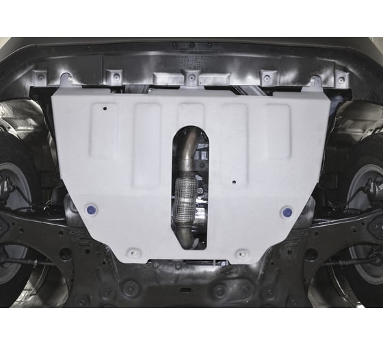 Защита картера и КПП Rival для Jeep Compass II (V - 2.4 (150 л.с.)) 4WD 2017-н.в./Jeep Renegade (V - 1.4 (170 л.с.)) 2014-2018 2018-н.в., штампованная, алюминий 4 мм, с крепежом, 333.2743.1