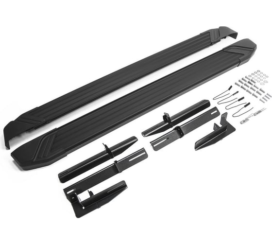 Пороги "Black" Rival для Citroen C4 Aircross/C-Crosser/Mitsubishi ASX/Outlander, F173ALB.4005.1 1