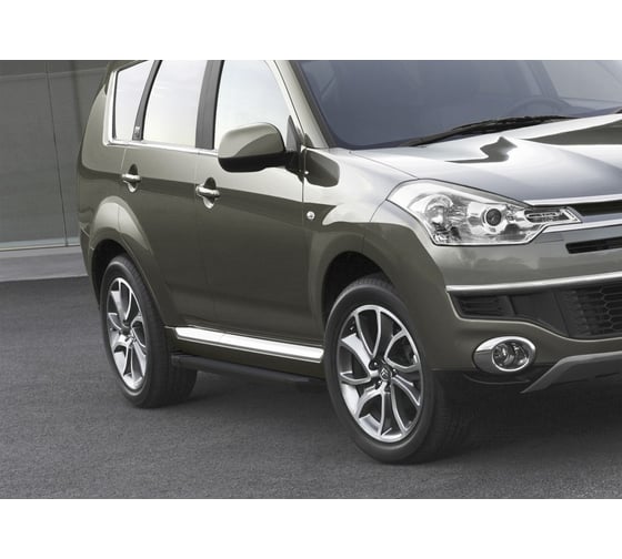 Пороги "Black" Rival для Citroen C4 Aircross/C-Crosser/Mitsubishi ASX/Outlander, F173ALB.4005.1
