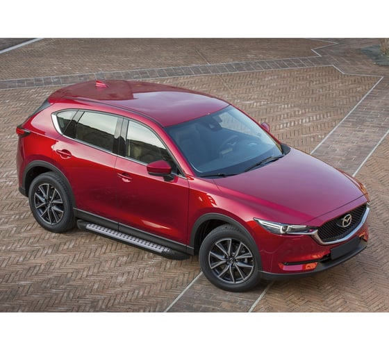 Алюминиевые пороги Bmw-Style круги Rival для Mazda CX-5 II 2017-н.в., 2 шт., D173AL.3802.1