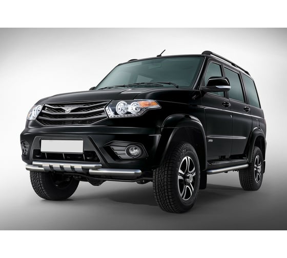 Защита переднего бампера с проф-й защитой картера Rival Uaz Patriot I, R.6302.003