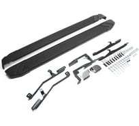 Пороги "Black" Rival для Kia Sorento II рестайлинг 2012-2020, 173 см, 2 шт., алюминий, F173ALB.2305.2