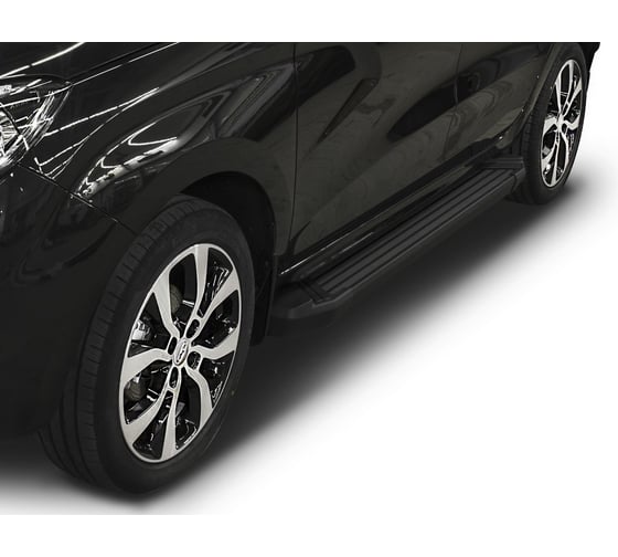 Пороги "Black" Rival для Lada Xray 2015-н.в., 173 см, 2 шт., алюминий, F173ALB.6002.1