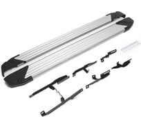 Пороги "Silver" Rival для Suzuki Grand Vitara III 5-дв. 2005-2015, 173 см, 2 шт., алюминий, F173AL.5502.2