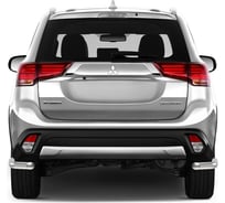 Защита заднего бампера Rival d57 уголки Mitsubishi Outlander III, 2 части R.4010.010