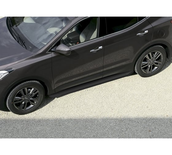 Пороги Rival Premium-Black Hyundai Santa Fe II 2006-2012, 2 шт., A173ALB.2302.1