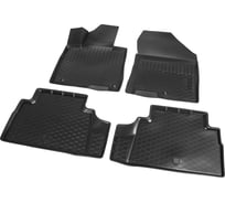 Коврики в салон автомобиля Rival для Hyundai Santa Fe IV (7 мест) 2018-2021, полиуретан, без крепежа, 4 шт., 12306005