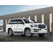 Защита штатных порогов d42 Rival для Toyota Land Cruiser 200 рестайлинг (Executive Lounge, Excalibur) 2017-2021, нерж. сталь, 2 шт., R.5719.003