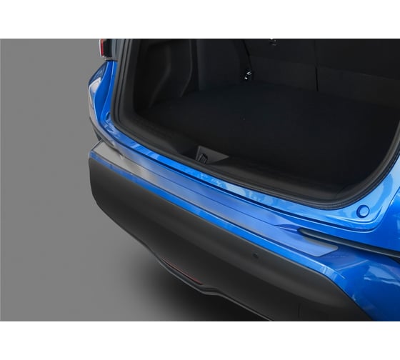 Накладка на задний бампер Rival для Toyota C-HR 2018-н.в., нерж. сталь, NB.5712.1