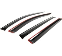 Дефлекторы окон Rival Premium для Hyundai Santa Fe IV 2018-2021 2021-н.в., листовой ПММА, 4 шт., 32306002