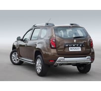 Защита заднего бампера Rival d42+d42 для Renault Duster I рестайлинг 2015, R.4703.009