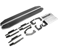 Пороги "Premium" Rival для Volkswagen Touareg II рестайлинг (R-Line) 2014-2018, 193 см, 2 шт., алюминий, A193ALP.5801.4