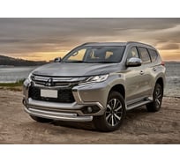 Защита переднего бампера Rival Mitsubishi Pajero Sport III 2016, нерж. сталь, R.4012.001