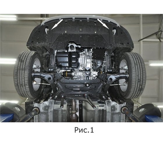 Защита переднего бампера Rival Mitsubishi Outlander III 2015-2018 R.4010.002