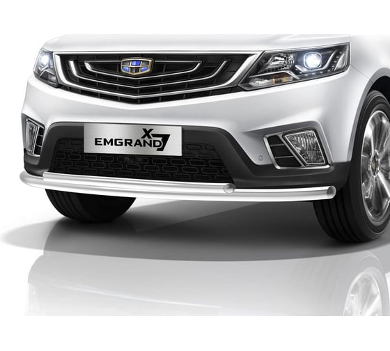 Защита переднего бампера Rival Geely Emgrand X7 I рестайлинг 2018-, нерж. сталь, R.1905.001