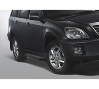 Пороги "Premium-Black" Rival для Chery Tiggo (T11) 2005-2016, 160 см, 2 шт., алюминий, A160ALB.3301.2