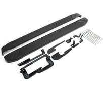 Пороги "Black" Rival для Hyundai ix35 2010-2015/Kia Sportage III 2010-2016, 173 см, 2 шт., алюминий, F173ALB.2303.2