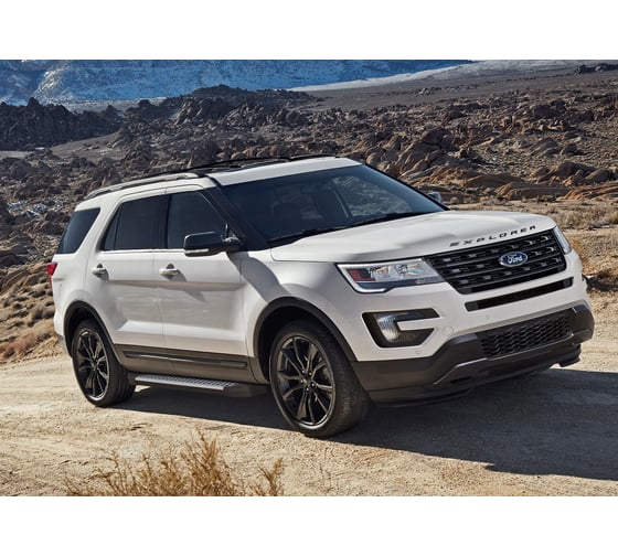 Пороги "Bmw-Style круг" Rival для Ford Explorer V 2010-2019, 193 см, 2 шт., алюминий, D193AL.1802.1