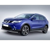 Защита переднего бампера d57 Rival для Nissan Qashqai II 2014-2019 2019-н.в., нерж. сталь, R.4118.001