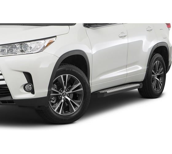 Пороги "Bmw-Style круг" Rival для Toyota Highlander U50 2013-2020, 180 см, 2 шт., алюминий, D180AL.5706.1