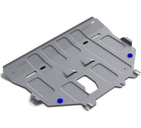 Защита картера и КПП Rival для Ford Kuga II (V - 1.6; 2.5) 2013-2017/Ford Kuga II рестайлинг (V - 1.5 (150 л.с.) Ecoboost; 2.5) 2016-н.в., штампованная, алюминий 3 мм, с крепежом, 333.1860.1