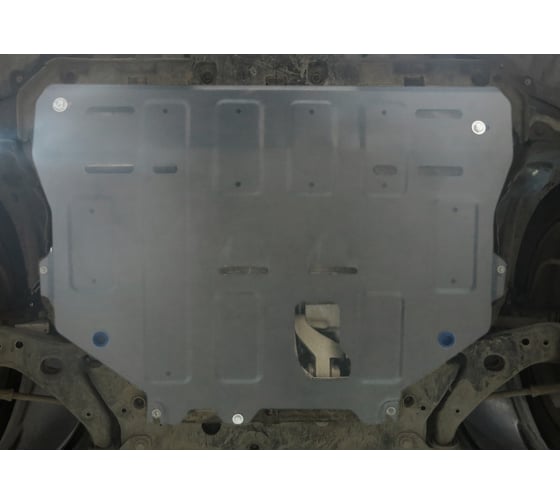 Защита картера и КПП Rival для Ford Kuga II (V - 1.6; 2.5) 2013-2017/Ford Kuga II рестайлинг (V - 1.5 (150 л.с.) Ecoboost; 2.5) 2016-н.в., штампованная, алюминий 3 мм, с крепежом, 333.1860.1