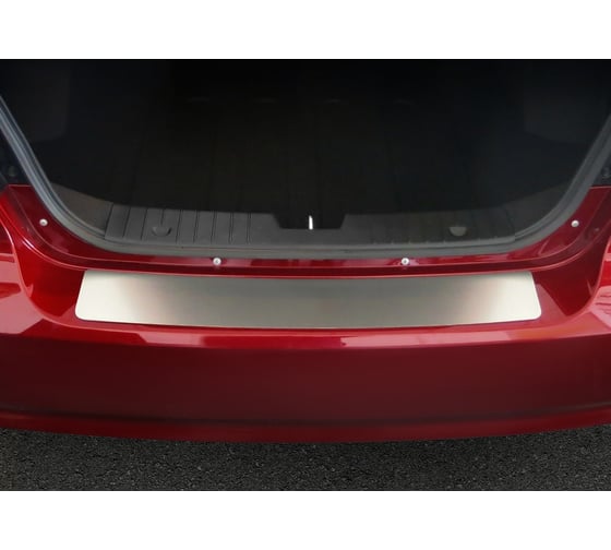 Накладка на задний бампер Rival для Ravon Nexia R3 2016-н.в., нерж. сталь, NB.1302.1