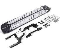 Пороги "Bmw-Style круг" Rival для Renault Kaptur 2016-2020, 173 см, 2 шт., алюминий, D173AL.4703.1