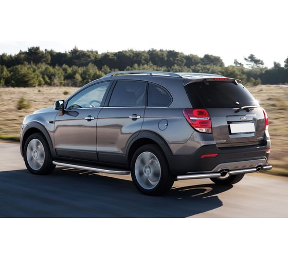 Пороги "Premium" Rival для Chevrolet Captiva I рестайлинг 2011-2016/Opel Antara I рестайлинг 2010-2017, 173 см, 2 шт., алюминий, A173ALP.4201.1