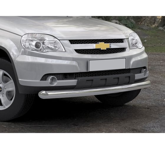 Защита переднего бампера d76 Rival для Chevrolet Niva I рестайлинг 2009, R.1004.001