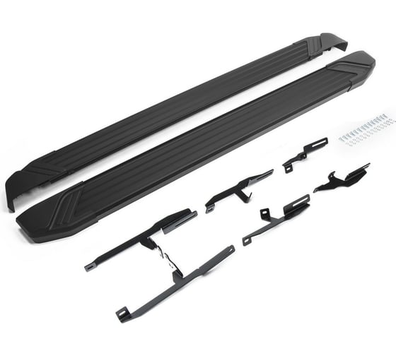 Пороги "Black" Rival для Suzuki Grand Vitara III 5-дв. 2005-2015, 173 см, 2 шт., алюминий, F173ALB.5502.2 1