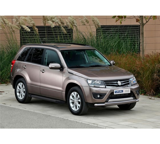 Пороги "Black" Rival для Suzuki Grand Vitara III 5-дв. 2005-2015, 173 см, 2 шт., алюминий, F173ALB.5502.2