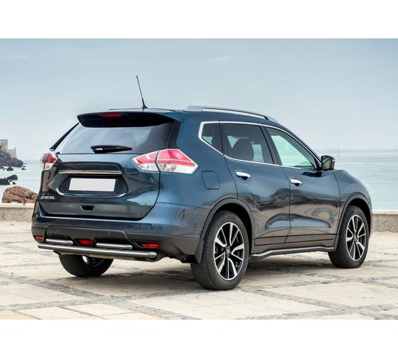 Защита заднего бампера d57+d42 Rival для Nissan X-Trail T32 2015-2018, R.4122.007 1